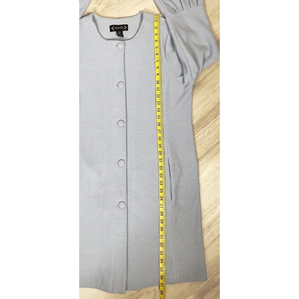 Nanette Lepore 100% Wool Long Bell Sleeve Coat. Size: L - Picture 6 of 8
